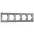 Рамка Slab на 5 постов Werkel W0052965 Серебряный матовый