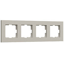Рамка Slab на 4 поста Werkel W0042917 Дымчатый матовый