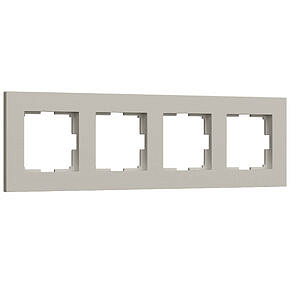 Рамка Slab на 4 поста Werkel W0042917 Дымчатый матовый