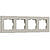 Рамка Slab на 4 поста Werkel W0042917 Дымчатый матовый