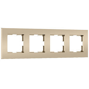 Рамка Slab на 4 поста Werkel W0042911 Шампань матовый