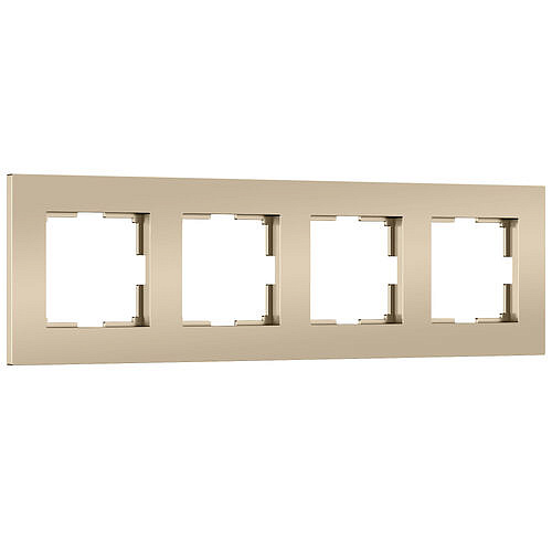 Рамка Slab на 4 поста Werkel W0042911 Шампань матовый