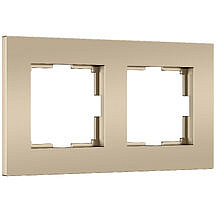 Рамка Slab на 2 поста Werkel W0022911 Шампань матовый