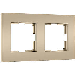 Рамка Slab на 2 поста Werkel W0022911 Шампань матовый