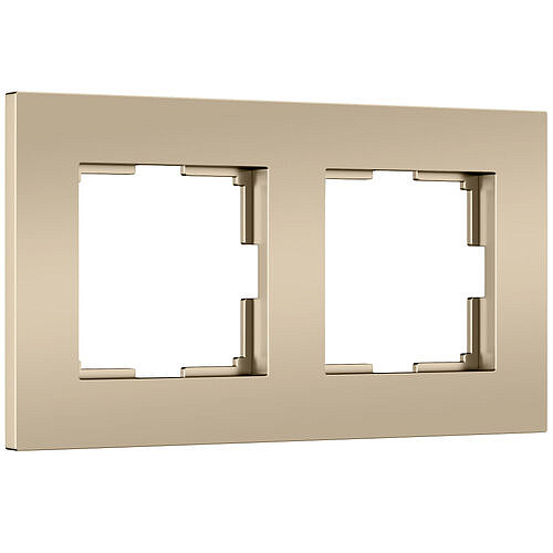 Рамка Slab на 2 поста Werkel W0022911 Шампань матовый