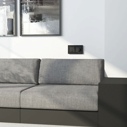 Рамка AluMax на 2 поста Werkel черный W0023508