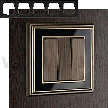 Рамка Palacio на 5 постов Werkel WL17-Frame-05 Бронза / черный