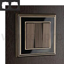 Рамка palacio на 2 поста Werkel WL17-Frame-02 бронза / черный