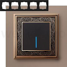 Рамка palacio на 5 постов Werkel WL77-Frame-05 Золото/черный