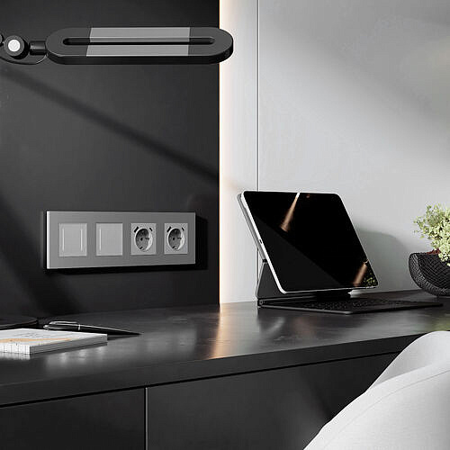 Рамка Slab на 4 поста Werkel W0042965 Серебро матовый