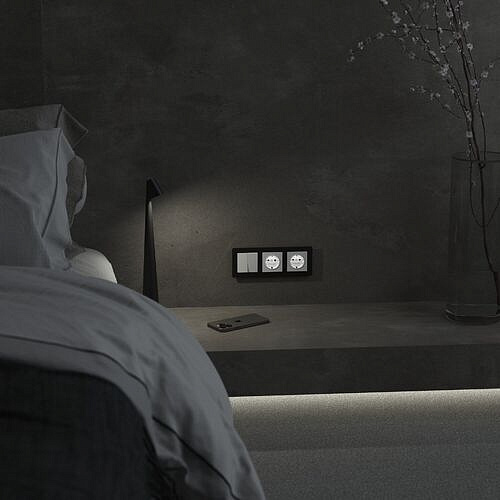 Розетка с белой подсветкой и заземлением Werkel W1171461 Белый матовый