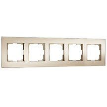 Рамка на 5 постов Senso Werkel W0053111 (Стекло матовое, шапань soft-touch)