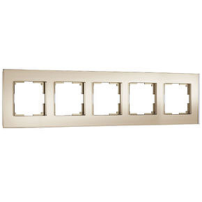 Рамка на 5 постов Senso Werkel W0053111 (Стекло матовое, шапань soft-touch)