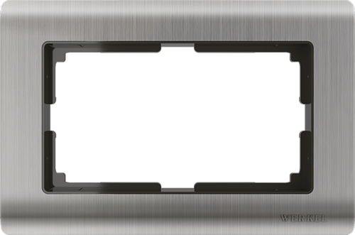 Рамка Metallic для двойной розетки W0081602 Глянцевый никель
